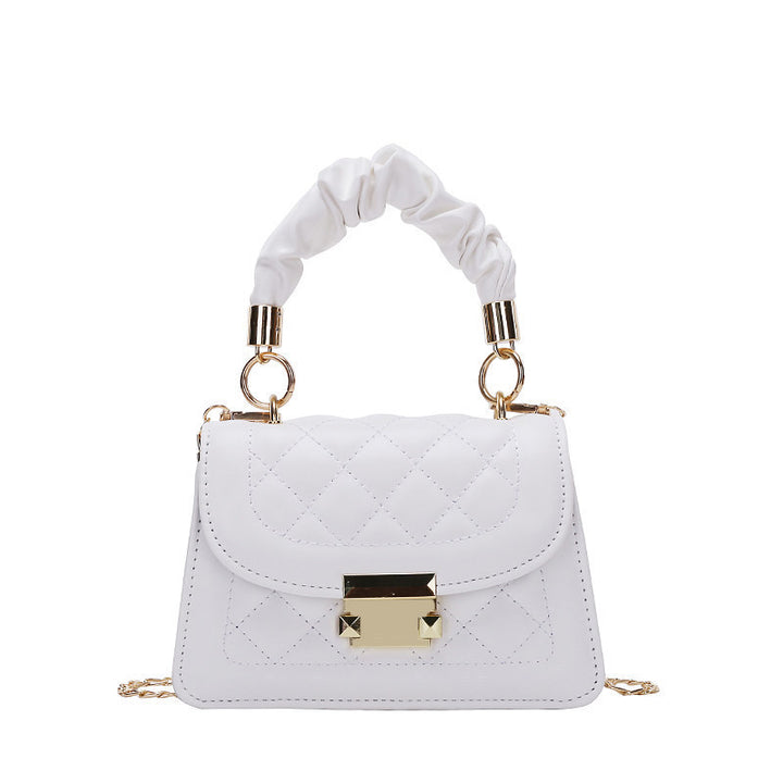 Damen elegante Kunstleder-Handtasche mit geflochtenem Tragegriff Nord Taschen