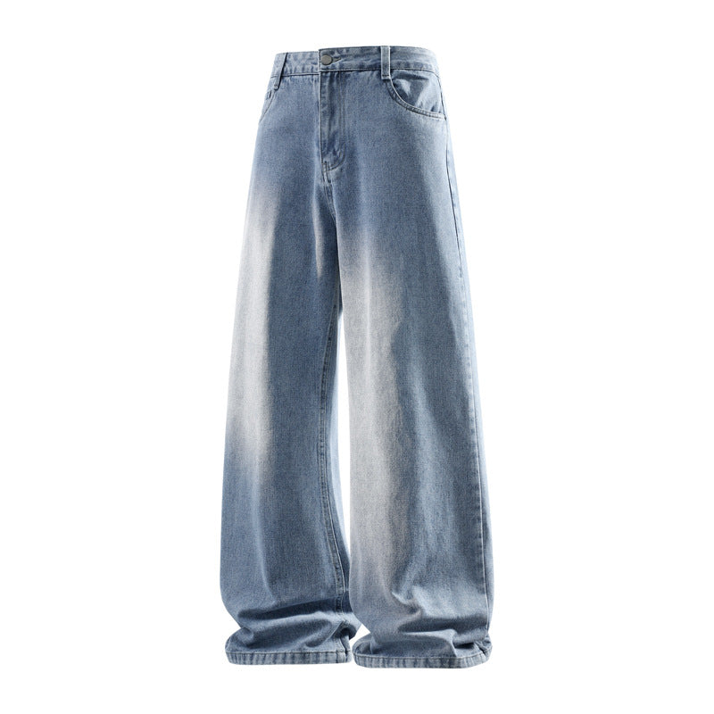 Damen Weite hochtaillierte Baggy-Jeans im Vintage-Look mit extra weitem Bein Nord Taschen