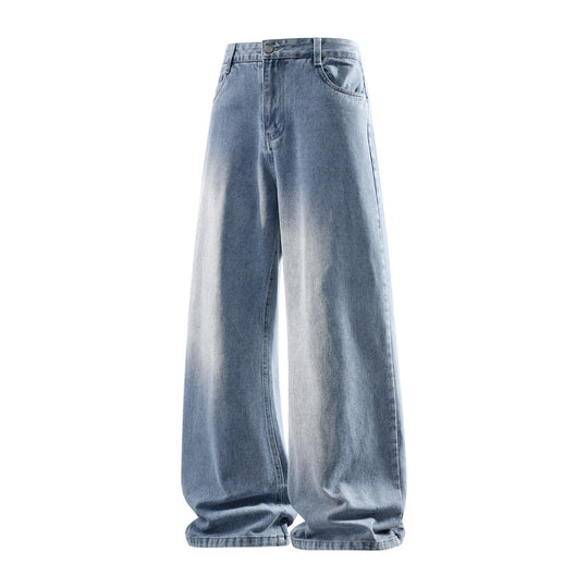 Damen Weite hochtaillierte Baggy-Jeans im Vintage-Look mit extra weitem Bein Nord Taschen