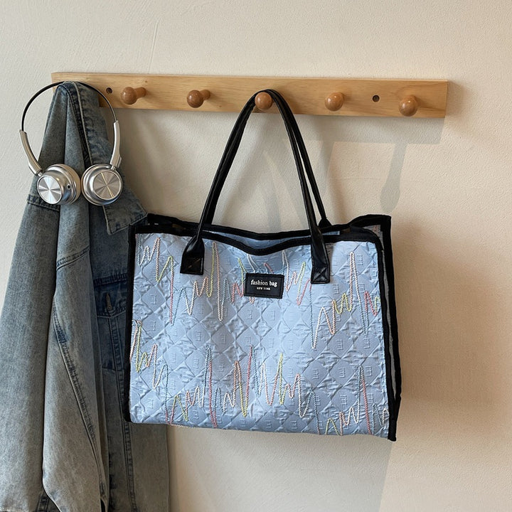 Damen modebewusste Tragetasche mit stilvollem Wellenmuster Nord Taschen