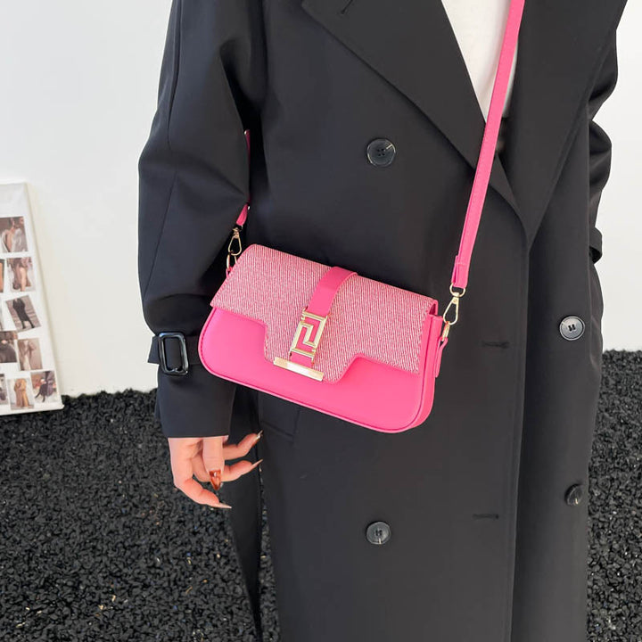 Damen elegante Umhängetasche mit strukturiertem Obermaterial und stilvollem Verschluss Nord Taschen