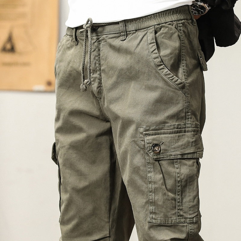 Herren Cargo-Joggerhose mit Kordelzug, Mehrfachtaschen & elastischen Bündchen Nord Taschen
