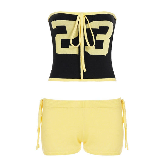 Damen Bandeau-Bikini-Set mit Zahlenmotiv und verstellbaren Trägern Nord Taschen