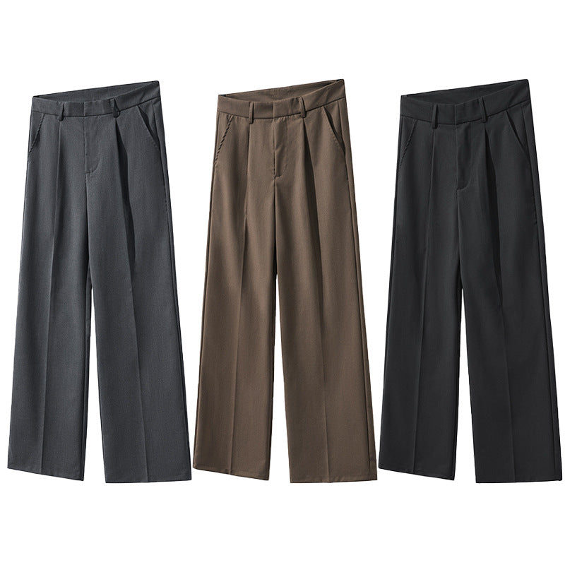 Herren Weite Hochtaillierte Bundfaltenhose mit Bügelfalte und entspannter Silhouette Nord Taschen