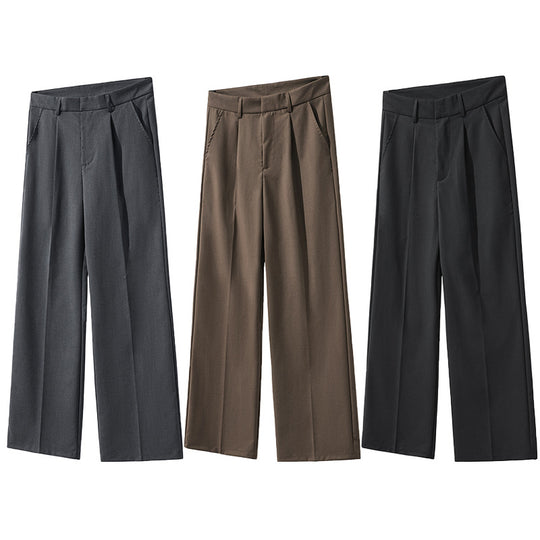 Herren Weite Hochtaillierte Bundfaltenhose mit Bügelfalte und entspannter Silhouette Nord Taschen