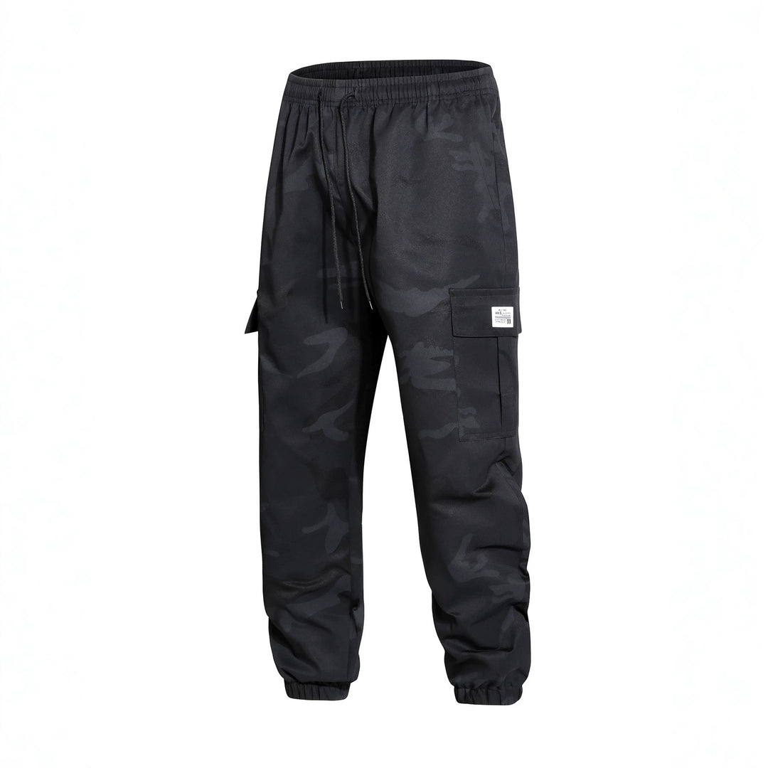 Herren Cargohose im Joggerstil mit Camouflage, Tunnelzugbund & elastischen Knöchelbündchen Nord Taschen