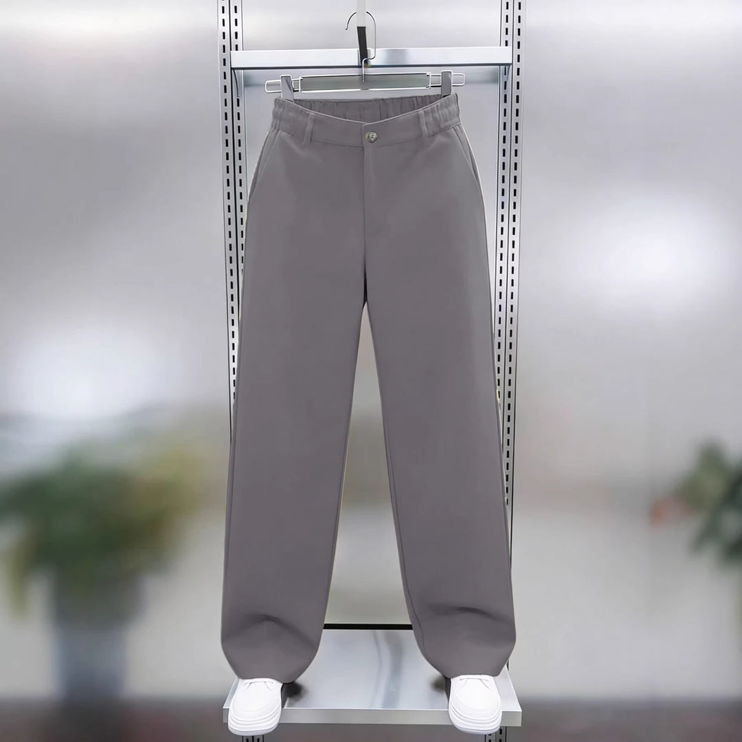 Herren Weite Twillhose mit hohem Bund, elastischem Rückenbund und geradem Bein Nord Taschen
