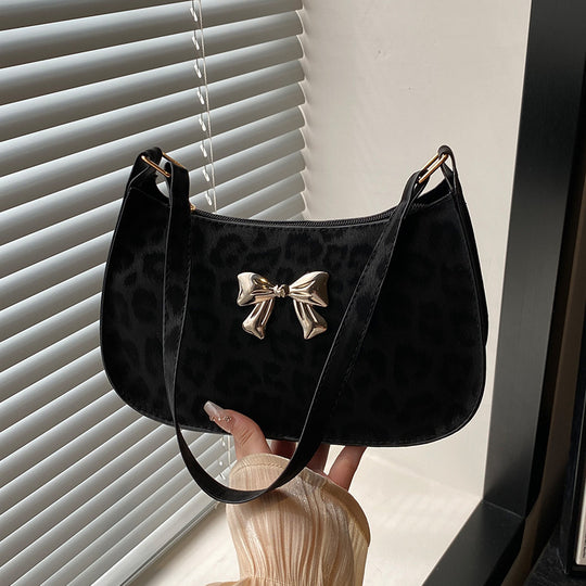 Damen modische Schultertasche mit stilvollem Schleifen-Detail Nord Taschen