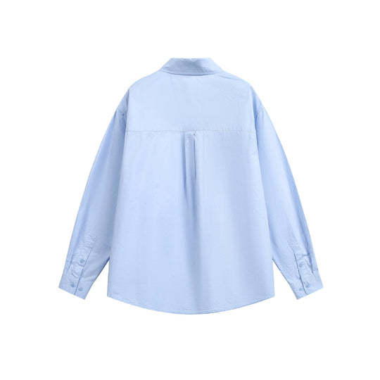 Damen Oversize-Casual-Hemd mit Drop-Shoulder und Brusttasche Nord Taschen