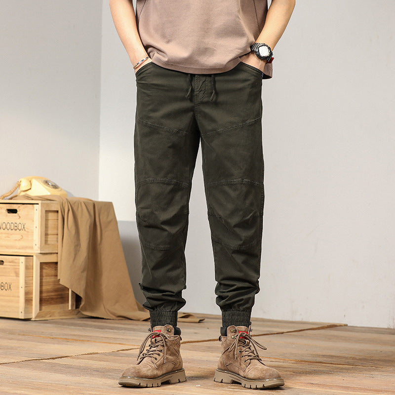 Herren Maskulin-Workwear Trekking-Joggerhose mit verstärkten Kniepatches und elastischem Saum Nord Taschen