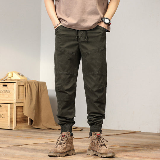 Herren Maskulin-Workwear Trekking-Joggerhose mit verstärkten Kniepatches und elastischem Saum Nord Taschen