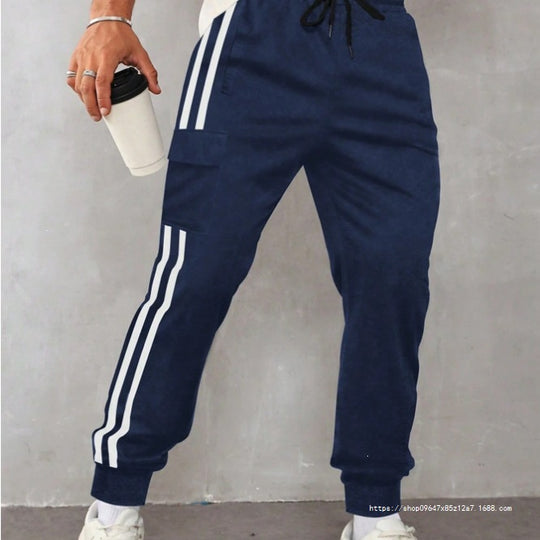 Herren Utility-Jogginghose mit aufgesetzter Känguru-Tasche und breiten Kordeln Nord Taschen