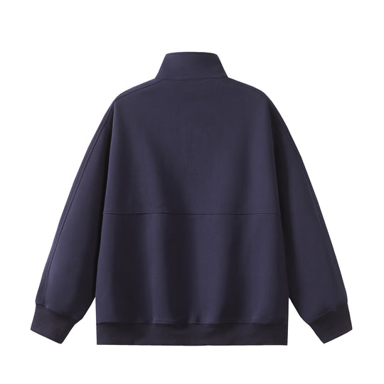 Herren Halbzip-Sweatshirt mit Stehkragen, Kängurutasche und Relaxed-Schnitt Nord Taschen