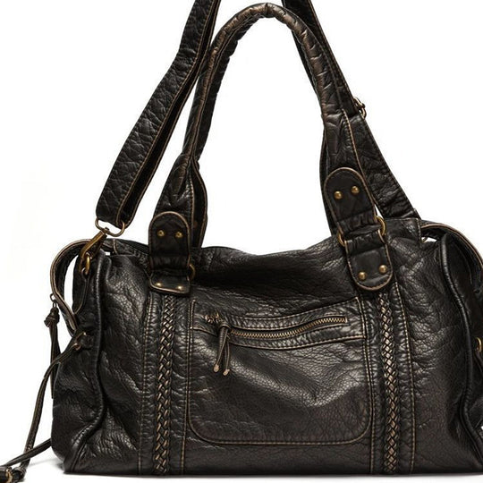 Damen Handtasche mit strukturierter Kunstlederoberfläche und praktischem Reißverschluss Nord Taschen