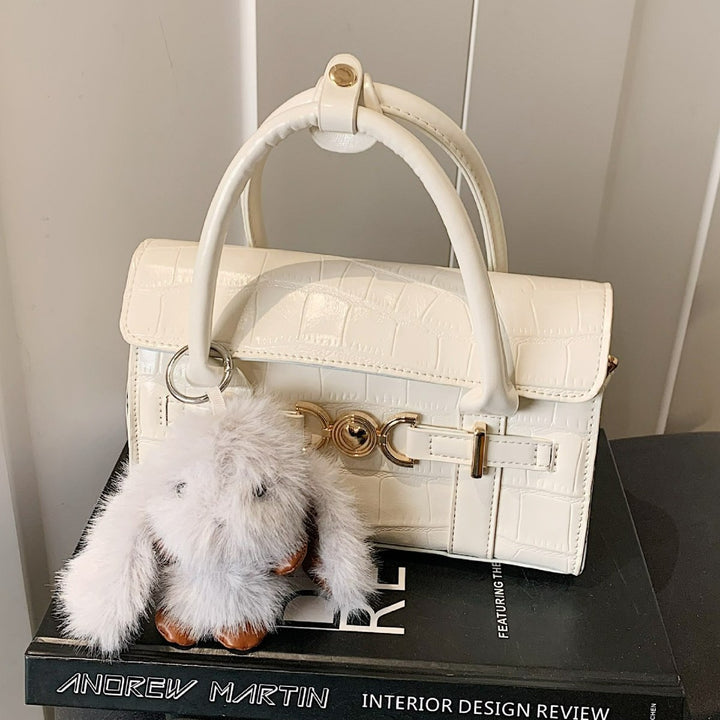 Damen elegante Handtasche mit abnehmbarem Tieranhänger Nord Taschen