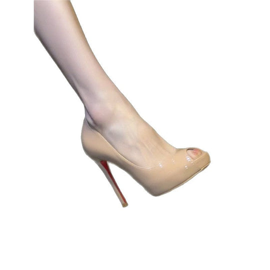 Damen offene Peep-Toe Pumps mit hohem Stilettoabsatz - Arvani