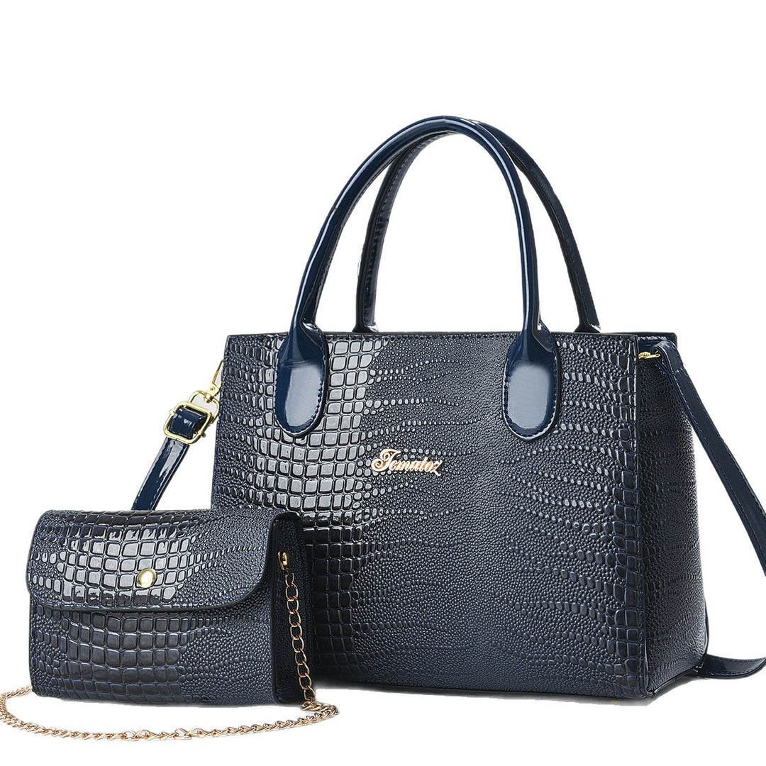 Damen elegante Henkeltasche mit luxuriösem Krokodil-Design und abnehmbarer Clutch Nord Taschen