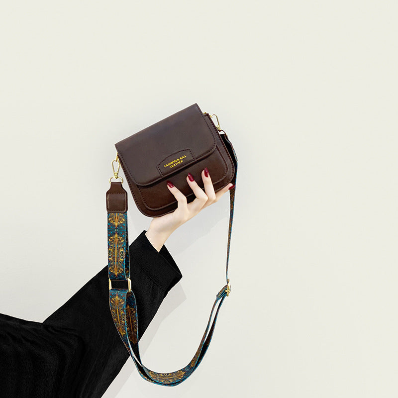Damen Umhängetasche im Vintage-Look mit aufwendigem Schulterriemen Nord Taschen