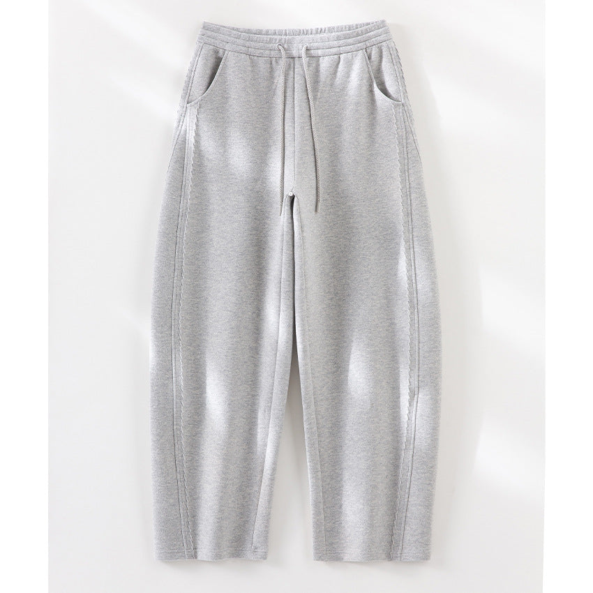 Damen Weiche High‑Waist Jogginghose aus Teddyfleece mit weitem Bein und Kordelzug Nord Taschen