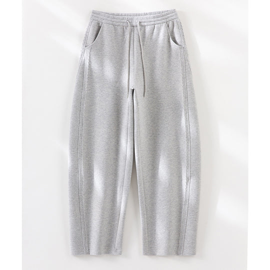 Damen Weiche High‑Waist Jogginghose aus Teddyfleece mit weitem Bein und Kordelzug Nord Taschen