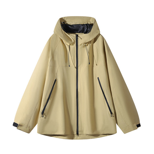 Unisex Wasserabweisende zweifarbige Softshell-Jacke mit Kapuze Nord Taschen
