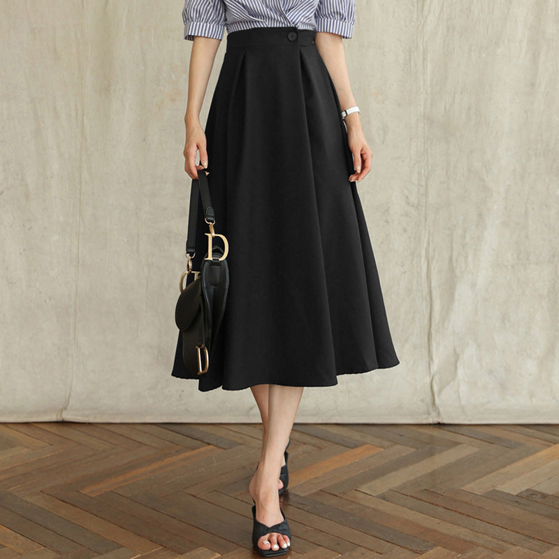 Damen Hochtaillierter A‑Linien‑Midirock mit ausgestelltem Volumen und Bunddetail Nord Taschen