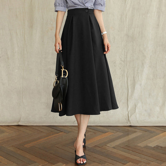 Damen Hochtaillierter A‑Linien‑Midirock mit ausgestelltem Volumen und Bunddetail Nord Taschen