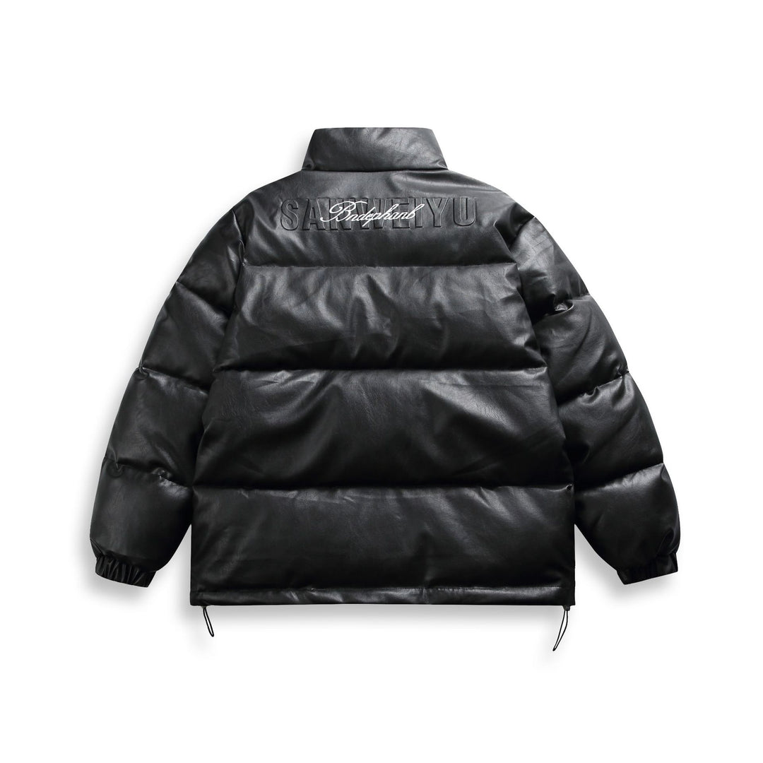 Unisex Kurz geschnittene matte Thermo-Pufferjacke mit minimaler Nahtführung und Tunnelzugsaum Nord Taschen