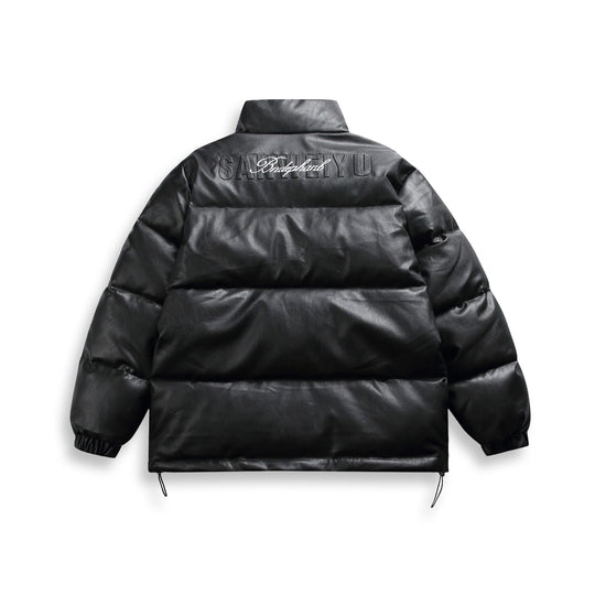 Unisex Kurz geschnittene matte Thermo-Pufferjacke mit minimaler Nahtführung und Tunnelzugsaum Nord Taschen