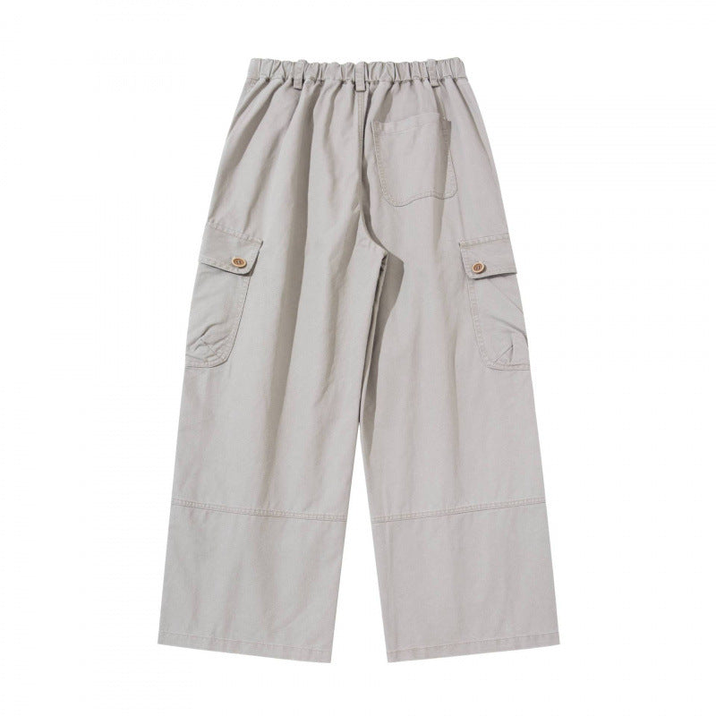 Damen Weite Cargo-Hose mit hohem Bund, großen Klappentaschen und Culotte-Silhouette Nord Taschen