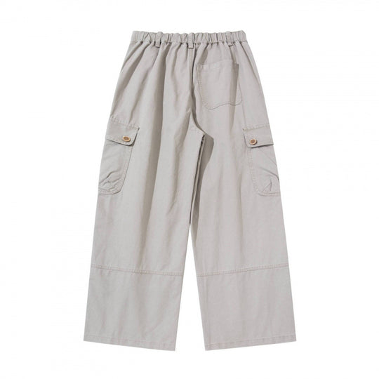 Damen Weite Cargo-Hose mit hohem Bund, großen Klappentaschen und Culotte-Silhouette Nord Taschen