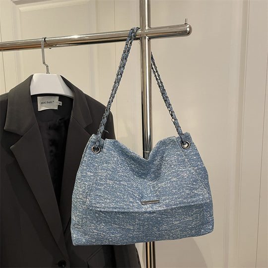 Damen praktische Handtasche mit geflochtenem Trageriemen Nord Taschen