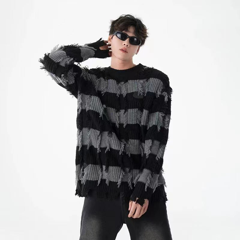 Herren Modischer Grobstrickpullover mit einzigartigem Design Nord Taschen