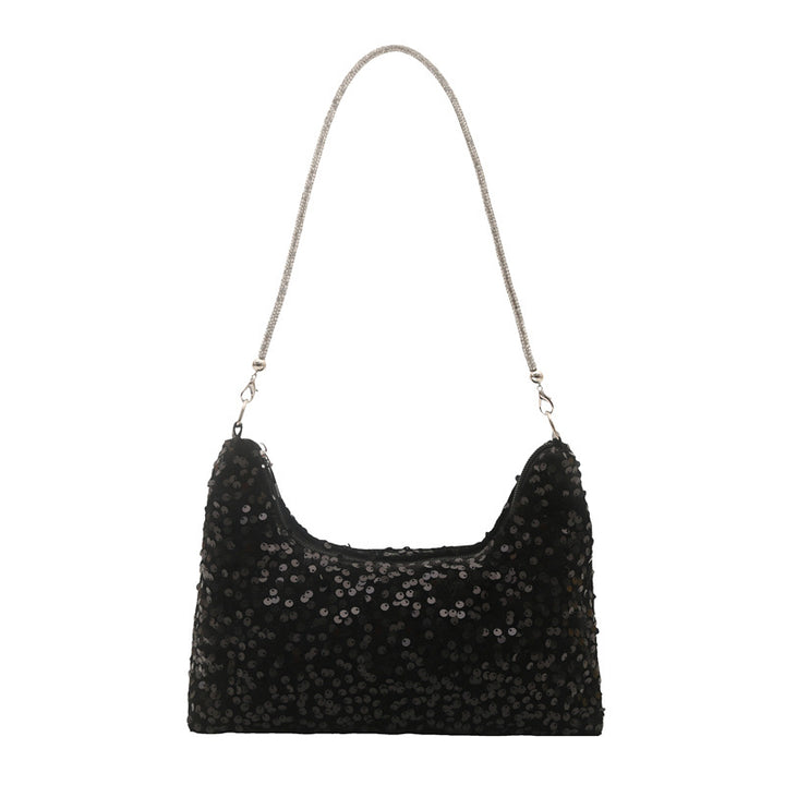 Damen modische Clutch aus funkelndem Pailletten mit elegantem Kettenriemen Nord Taschen