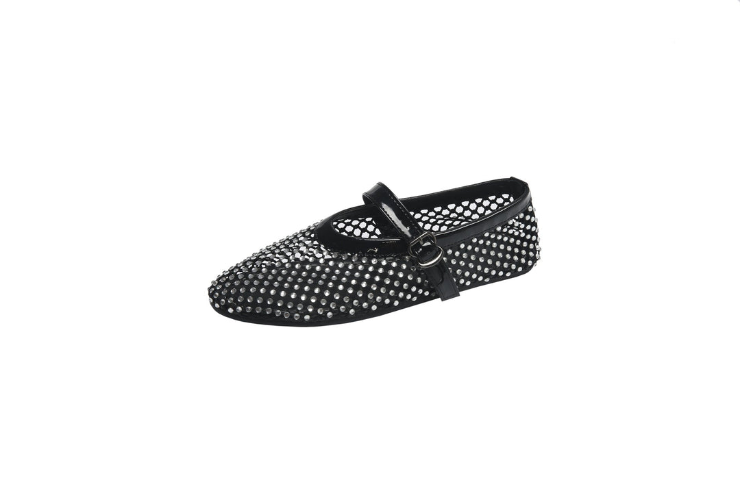 Damen Funktions-Ballerinas mit strassbesetztem Obermaterial