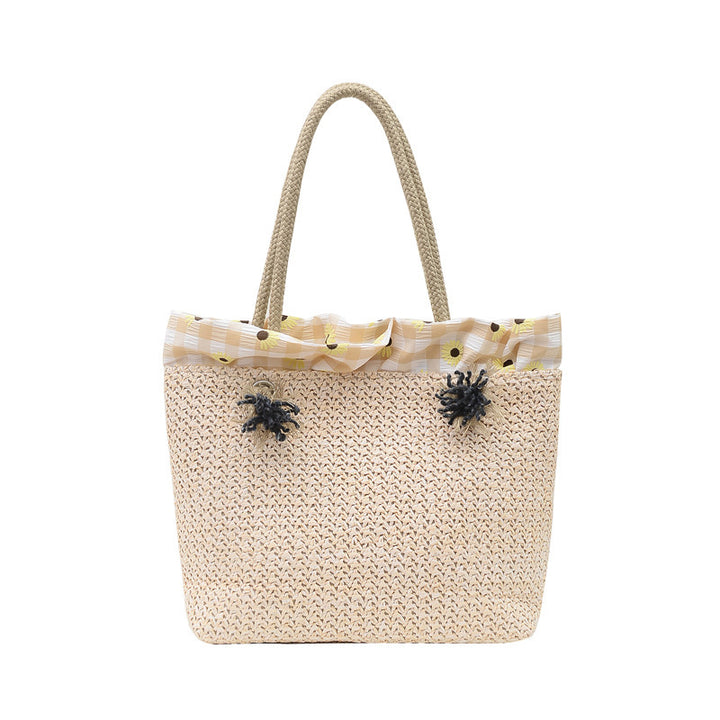Damen Strandtasche mit blumigen Akzenten und robusten Tragegriffen Nord Taschen