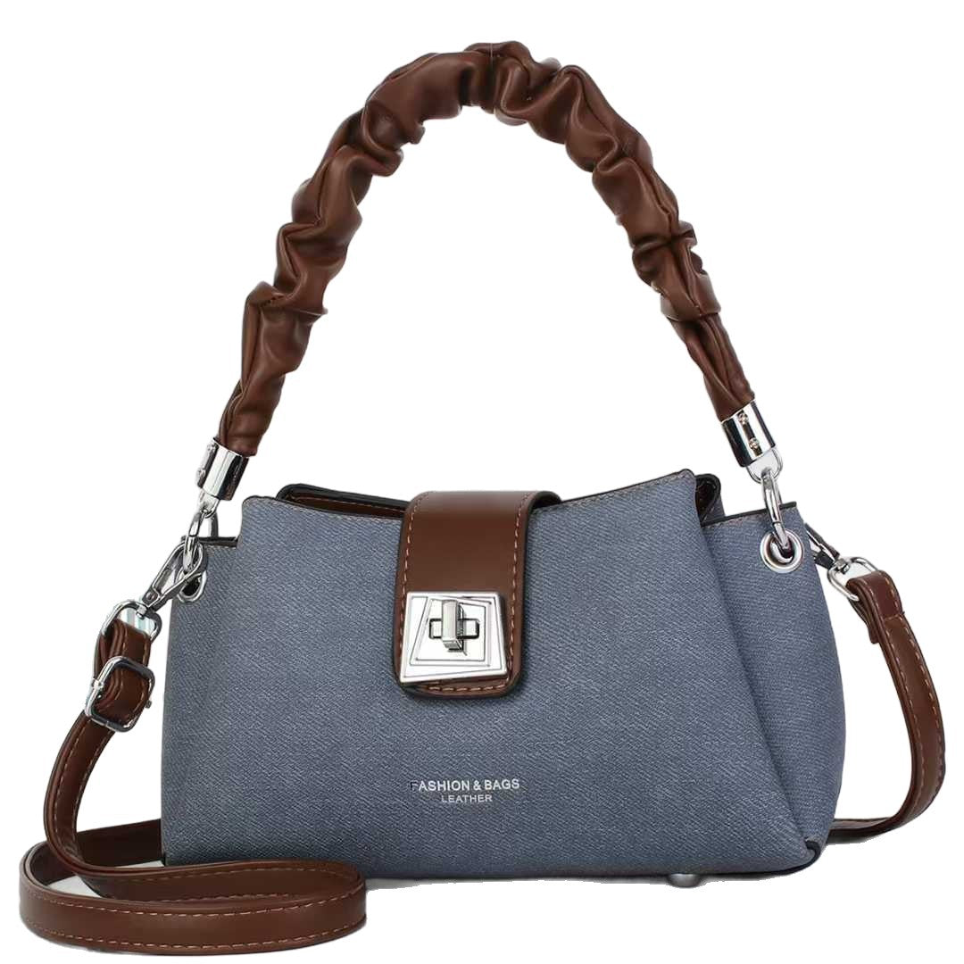 Damen Umhängetasche mit trendigem geflochtenem Tragegriff und abnehmbarem Schulterriemen Nord Taschen