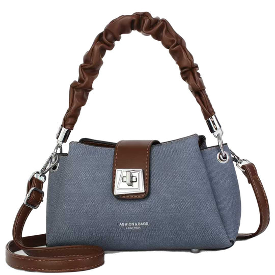 Damen Umhängetasche mit trendigem geflochtenem Tragegriff und abnehmbarem Schulterriemen Nord Taschen