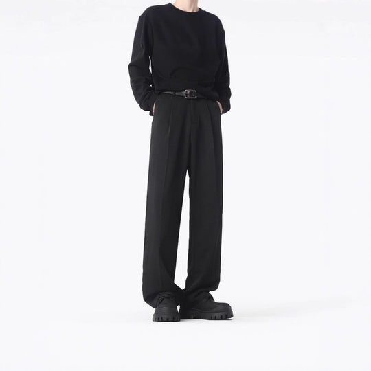 Damen Elegante und bequeme weit geschnittene Stoffhose Nord Taschen