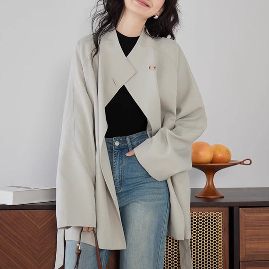 Damen Weit geschnittene Jacke mit modernen Details Nord Taschen