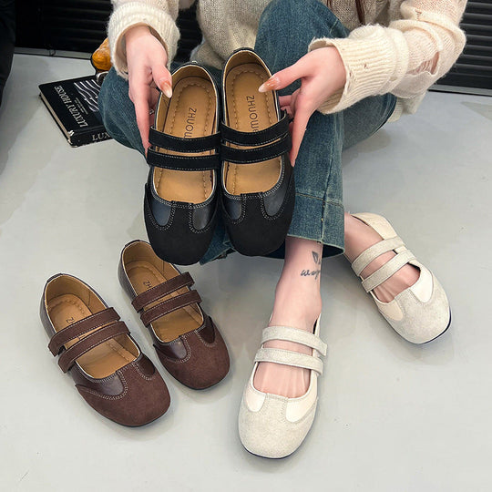 Damen Ballerina-Schuhe mit doppelt verstellbarem Riemen Nord Taschen