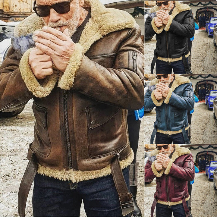 Authentische Jacke Stehkragen Herren