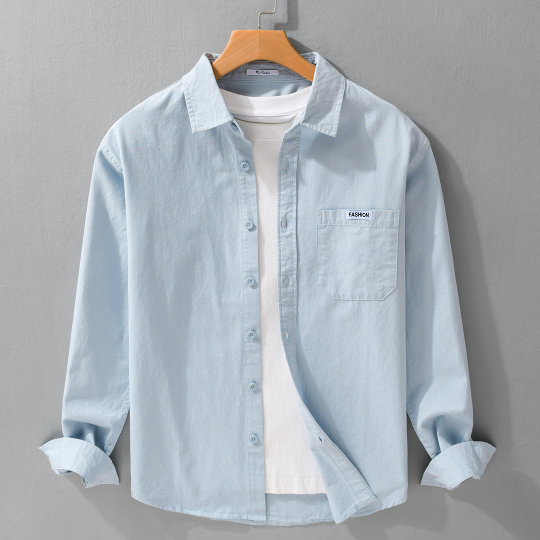 Herren Leichtes Baumwoll-Overshirt mit Brusttasche, Soft‑Touch und Relaxed-Schnitt Nord Taschen
