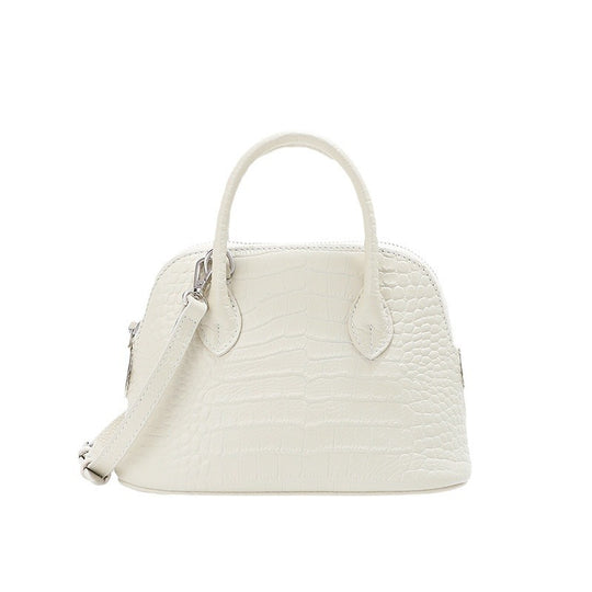 Damen Vintage-inspirierte Handtasche mit feinem Kroko-Design Nord Taschen