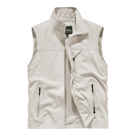 Herren Atmungsaktive Softshell-Utilityweste mit hohem Stehkragen, wasserabweisender Außenlage und mehrfachen Reißverschlusstaschen Nord Taschen