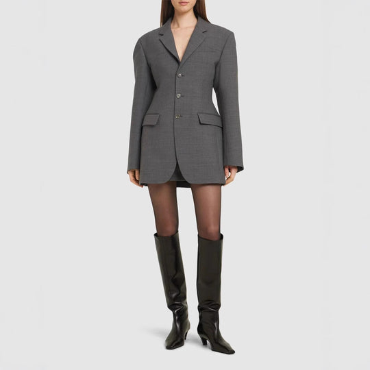 Damen Oversize-Blazer mit langer Silhouette und markanter Schulterpartie Nord Taschen