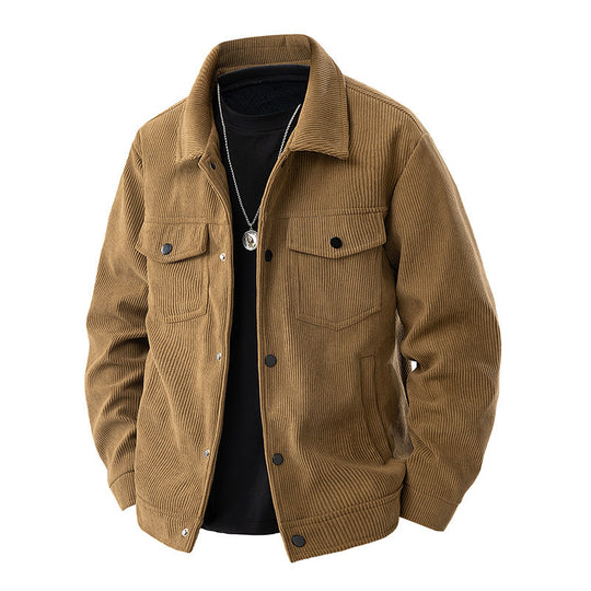 Herren Komfortable Cordjacke Nord Taschen