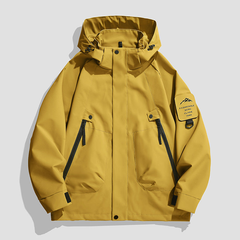 Herren Wasserdichte Utility-Softshelljacke mit Kapuze, schräge Reißverschlusstaschen & verstellbaren Ärmelriegeln Nord Taschen