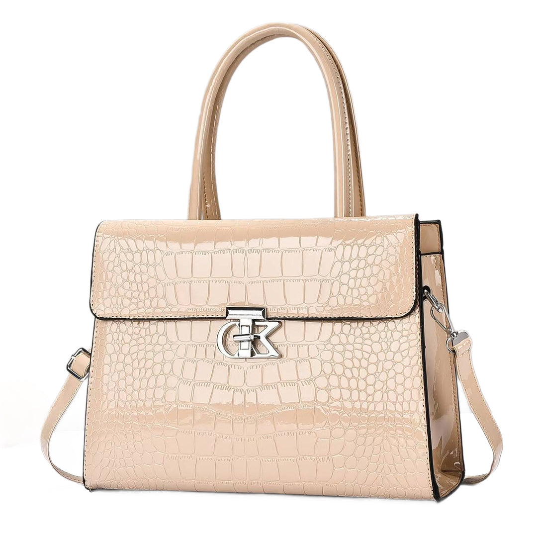 Damen elegante Handtasche mit glänzender Krokodilprägung Nord Taschen