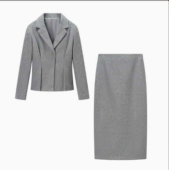 Damen Zweiteiliges Business-Kostüm mit tailliertem Blazer und Bleistiftrock Nord Taschen